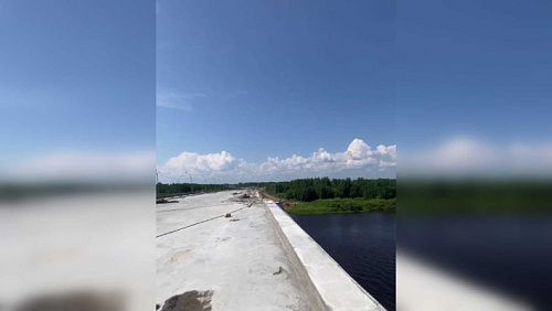 Новый мост через Волхов в Киришах полностью забетонировали | ИА Точка Ньюс