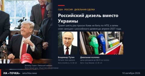 Российский дизель вместо Украины: Дональд Трамп, Владимир Путин и дизельная колонка в США